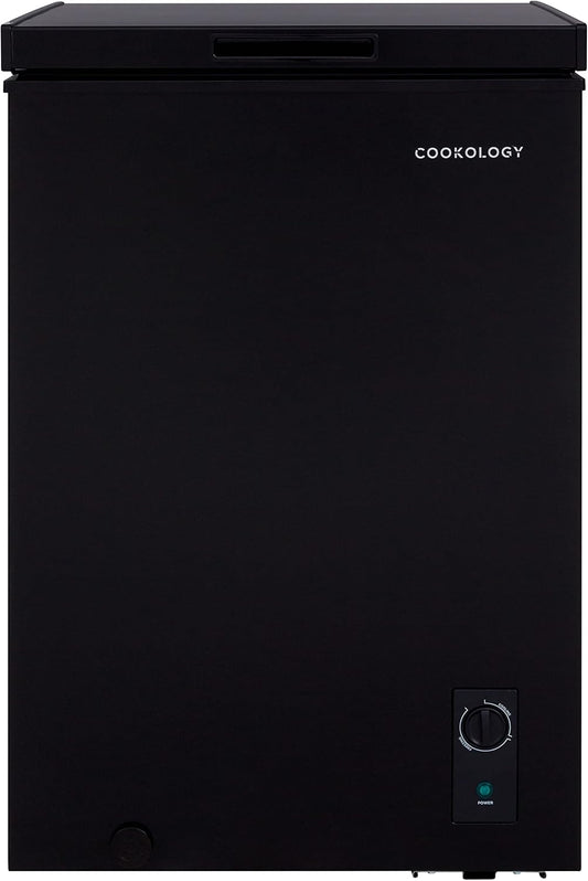 Cookology CCFZ99BK Freestanding Chest Freezer, 99L Capacity, Black, Kitchen Use, Energy Efficient